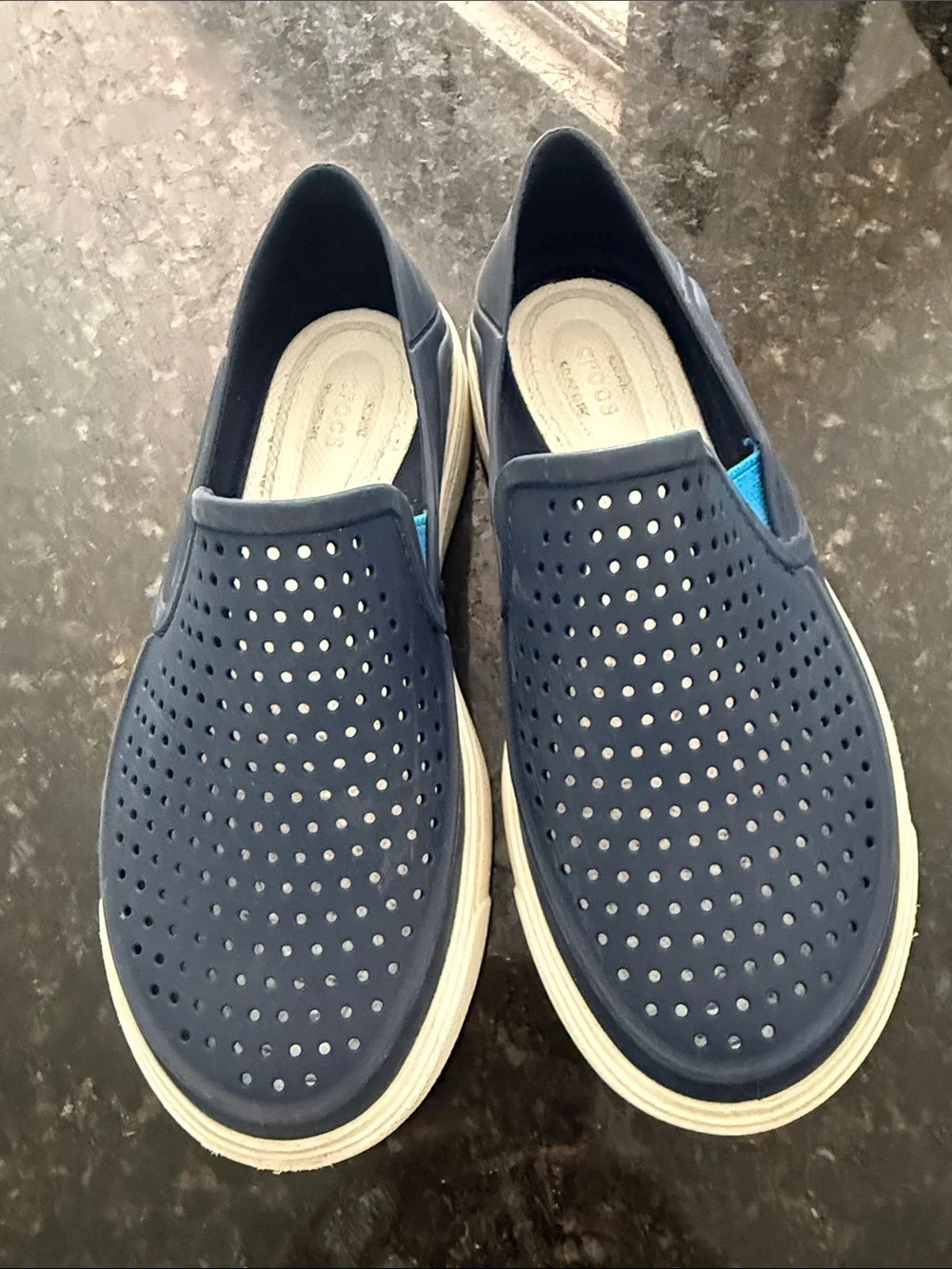 CROCS Boys Citylane Navy Boat Shoes